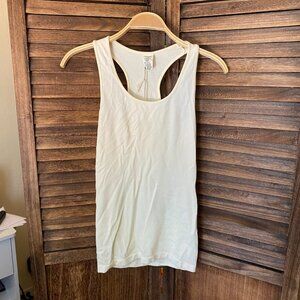 C'est Moi Bamboo 1x1 Rib Racer Back Top Egg Nog
